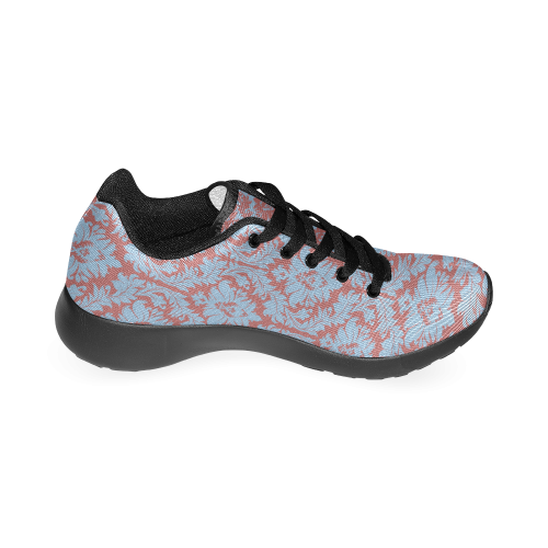 autumn fall pink red blue damask pattern Women’s Running Shoes (Model 020)