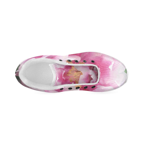 Pink Peony Floral Women’s Running Shoes (Model 020)