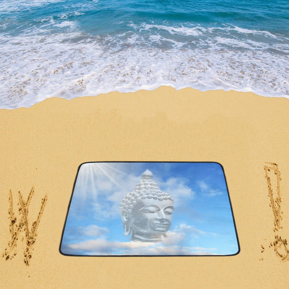 the head of buddha art design Beach Mat 78"x 60"