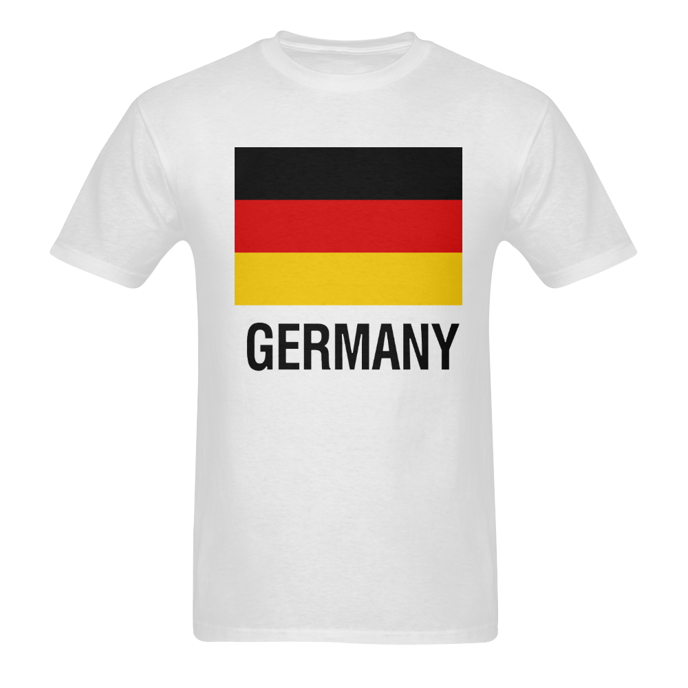 German Flag TEXT GERMANY Men's T-Shirt in USA Size (Two Sides Printing)