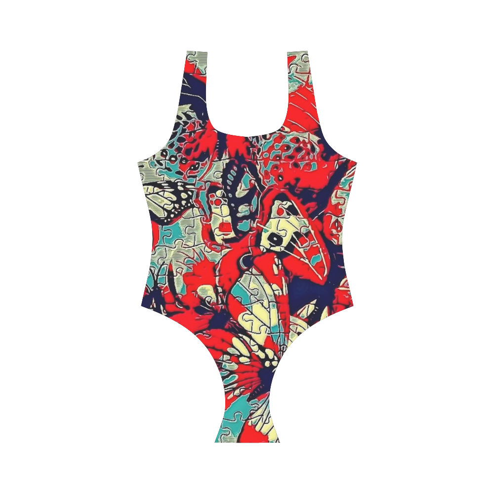 Butterfly by Popart Lover Vest One Piece Swimsuit (Model S04)