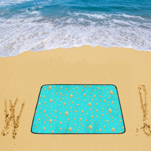 the head of buddha art design Beach Mat 78"x 60"