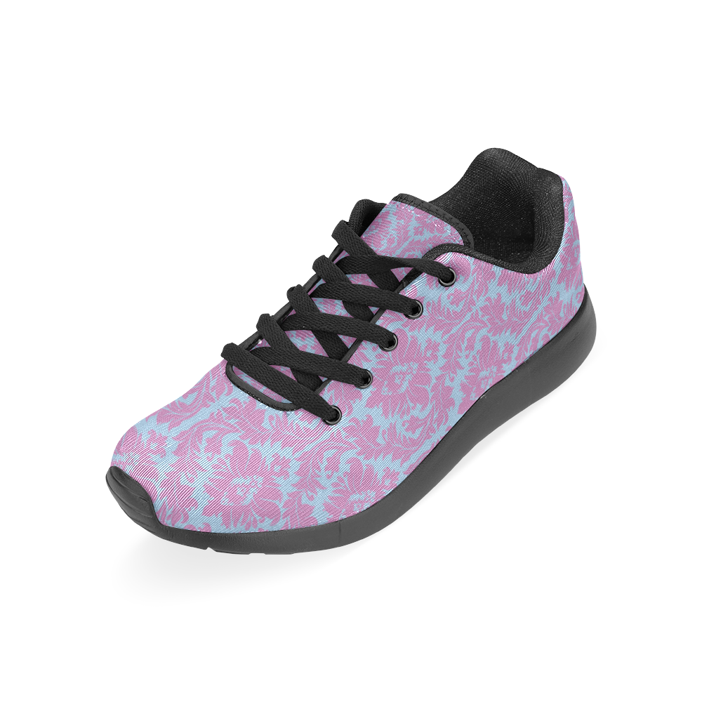 autumn fall colors pink blue damask Women’s Running Shoes (Model 020)