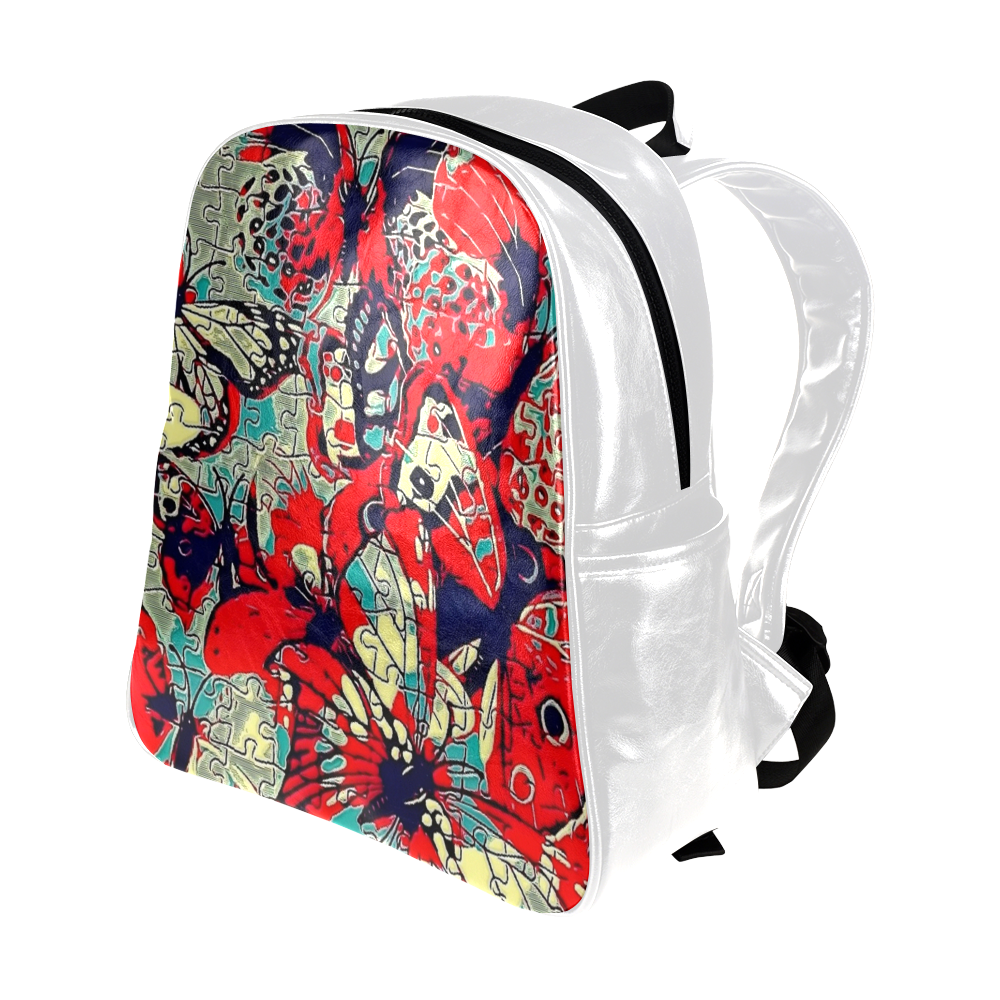 Butterfly by Popart Lover Multi-Pockets Backpack (Model 1636)