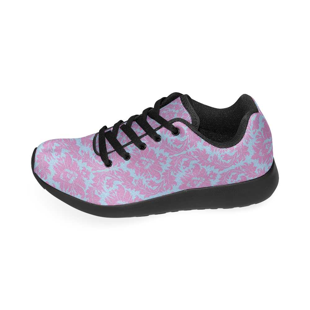 autumn fall colors pink blue damask Women’s Running Shoes (Model 020)