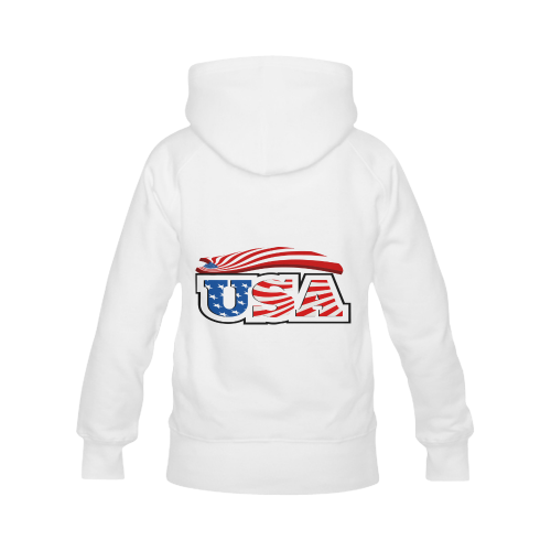 USA with flag Women's Classic Hoodies (Model H07)