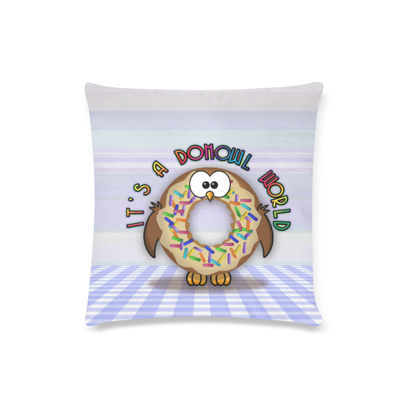 it's a donowl world-sprinkles Custom Zippered Pillow Case 16"x16"(Twin Sides)
