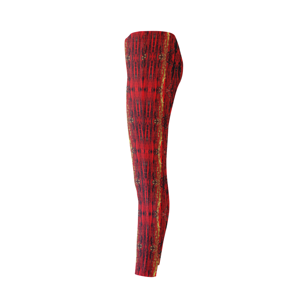 Red Gold, Old Oriental Pattern Cassandra Women's Leggings (Model L01)