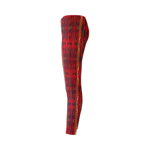Red Gold, Old Oriental Pattern Cassandra Women's Leggings (Model L01)
