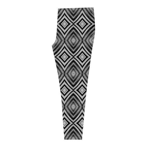 black and white diamond pattern Cassandra Women's Leggings (Model L01)