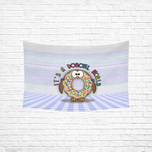 it's a donowl world with sprinkles Cotton Linen Wall Tapestry 60"x 40"