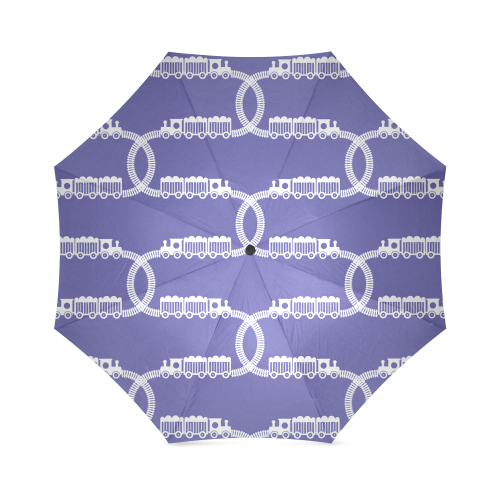 Train Tracks Pattern Foldable Umbrella (Model U01)