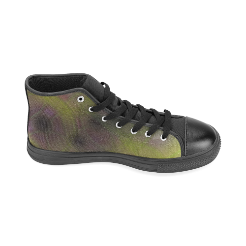 Abstract Circles Men’s Classic High Top Canvas Shoes /Large Size (Model 017)