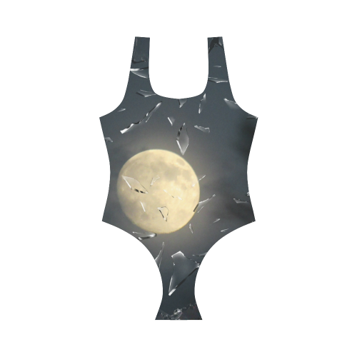 Shattered Moon by Martina Webster Vest One Piece Swimsuit (Model S04)