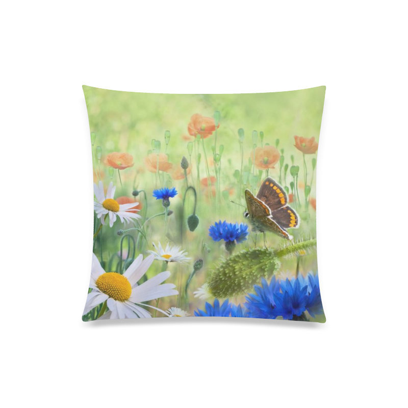 Spring Time Custom Zippered Pillow Case 20"x20"(One Side)