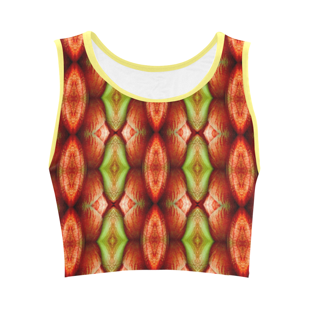 Melons Pattern Abstract Women's Crop Top (Model T42)