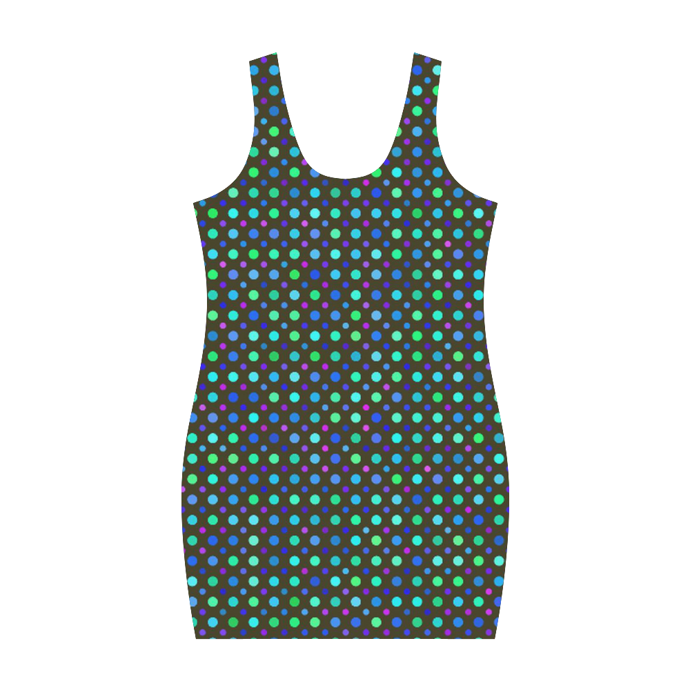 mixed dots 3 Medea Vest Dress (Model D06)