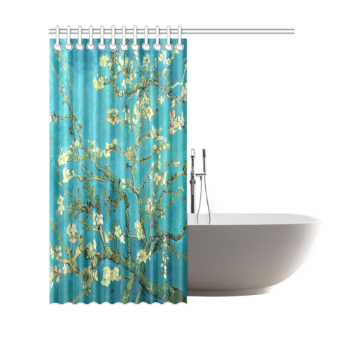 Vincent Van Gogh Blossoming Almond Tree Floral Art Shower Curtain 69"x72"