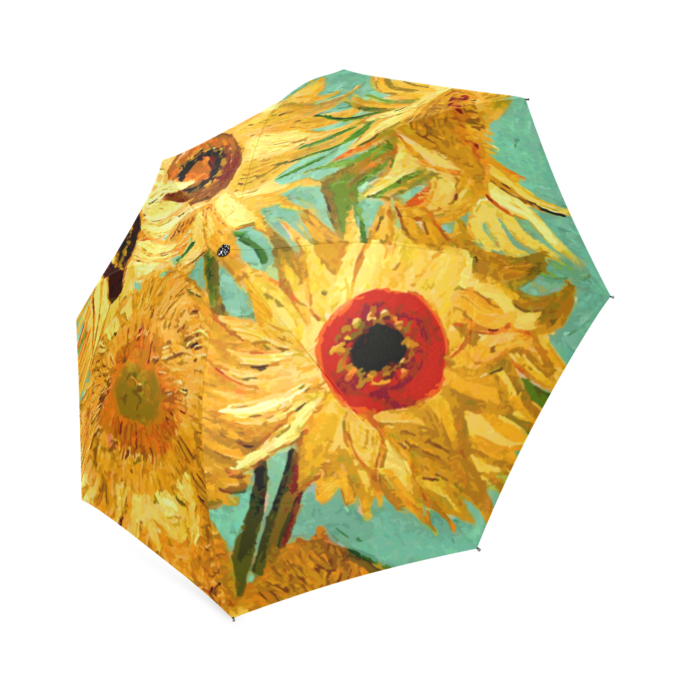 Van Gogh Sunflowers Floral Foldable Umbrella (Model U01)