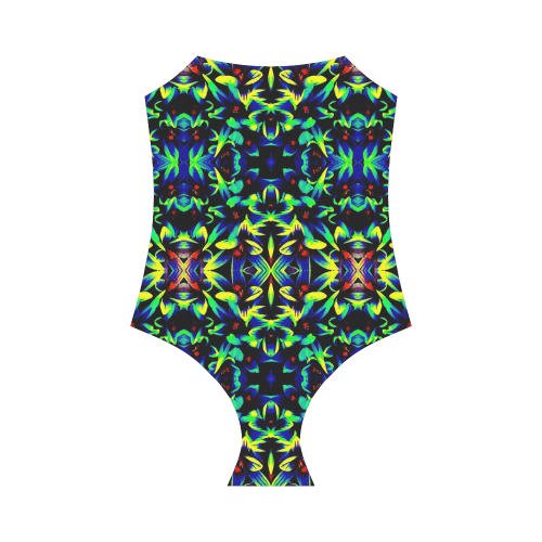 Cool Green Blue Yellow Design Strap Swimsuit ( Model S05)