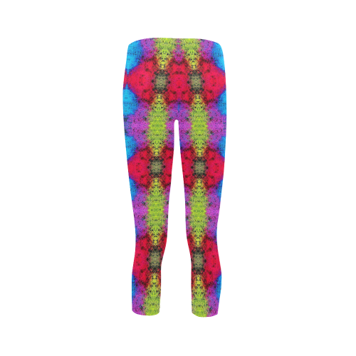 Colorful Painting Goa Pattern Capri Legging (Model L02)