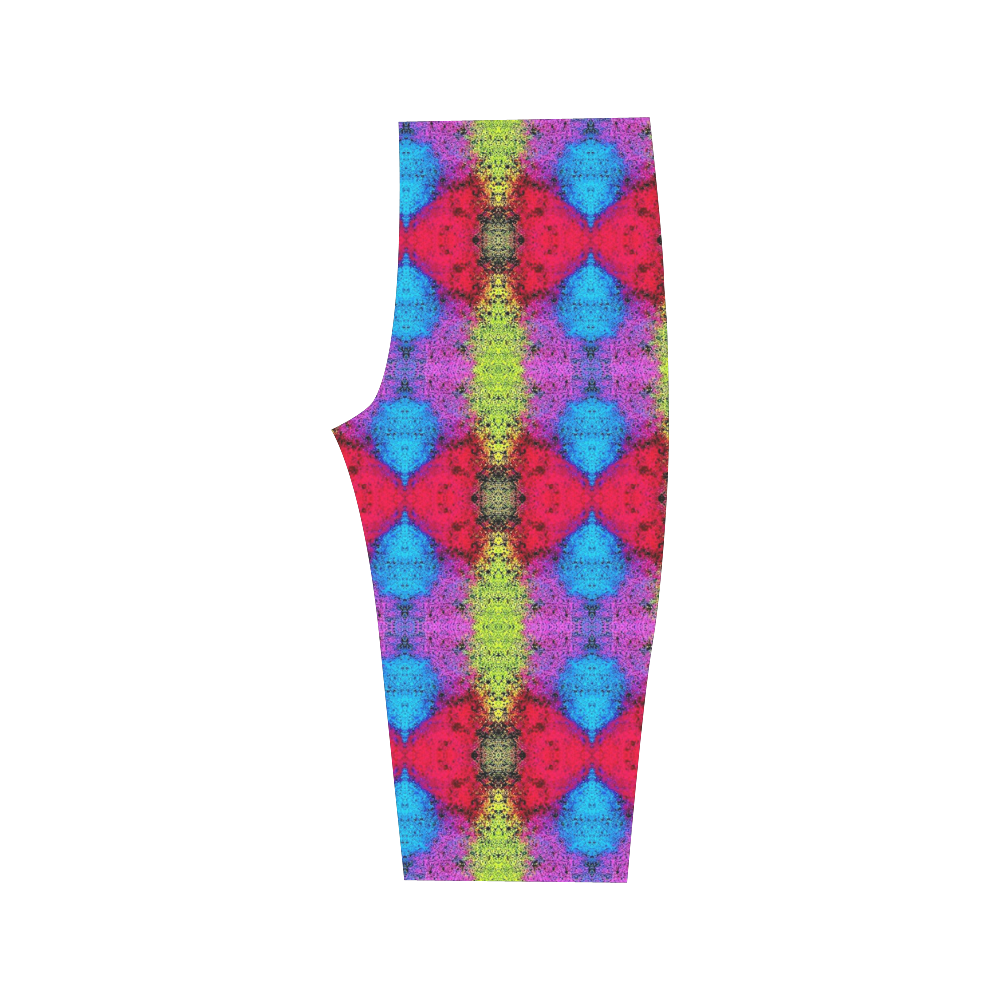 Colorful Painting Goa Pattern Hestia Cropped Leggings (Model L03)