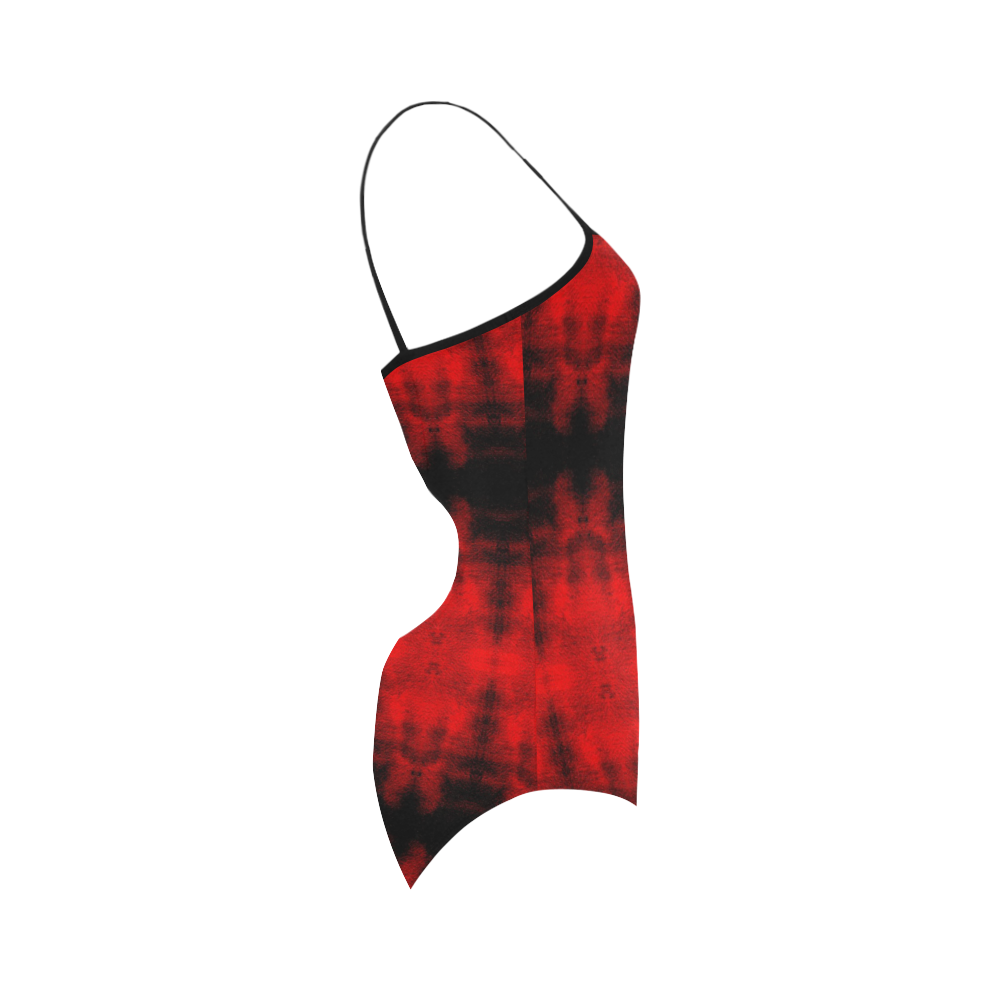 Red Black Gothic Pattern Strap Swimsuit ( Model S05)
