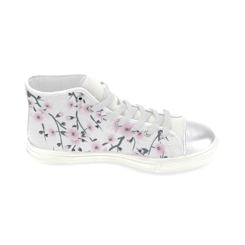 Sakura Cherry Blossom Print Women High Top Canvas Shoes main image 1