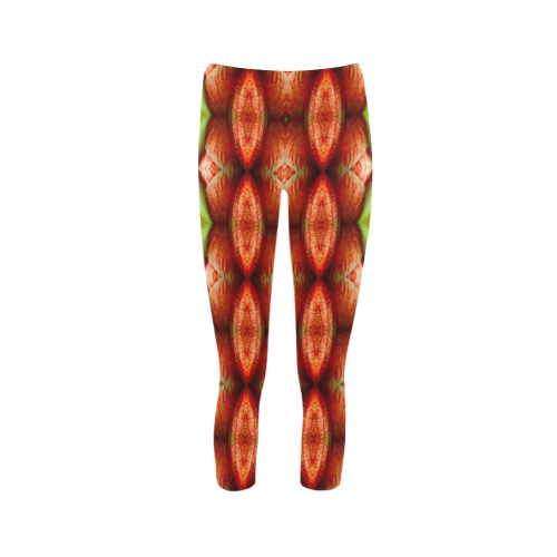 Melons Pattern Abstract Capri Legging (Model L02)