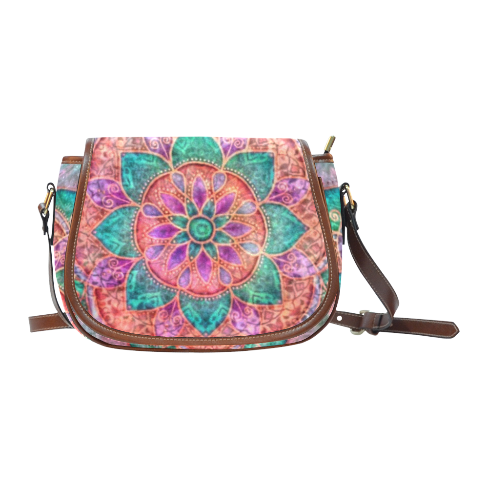 Heavenly Mandala Saddle Bag/Small (Model 1649) Full Customization