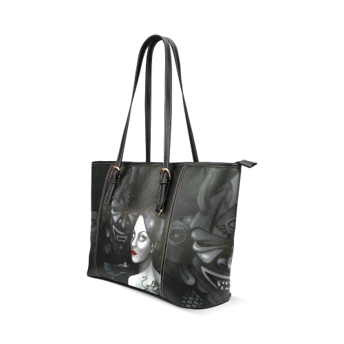 Matsuko Sac caba Leather Tote Bag/Small (Model 1640)