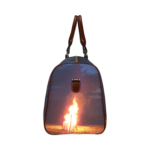 Beach Bonfire Blazing Waterproof Travel Bag/Large (Model 1639)