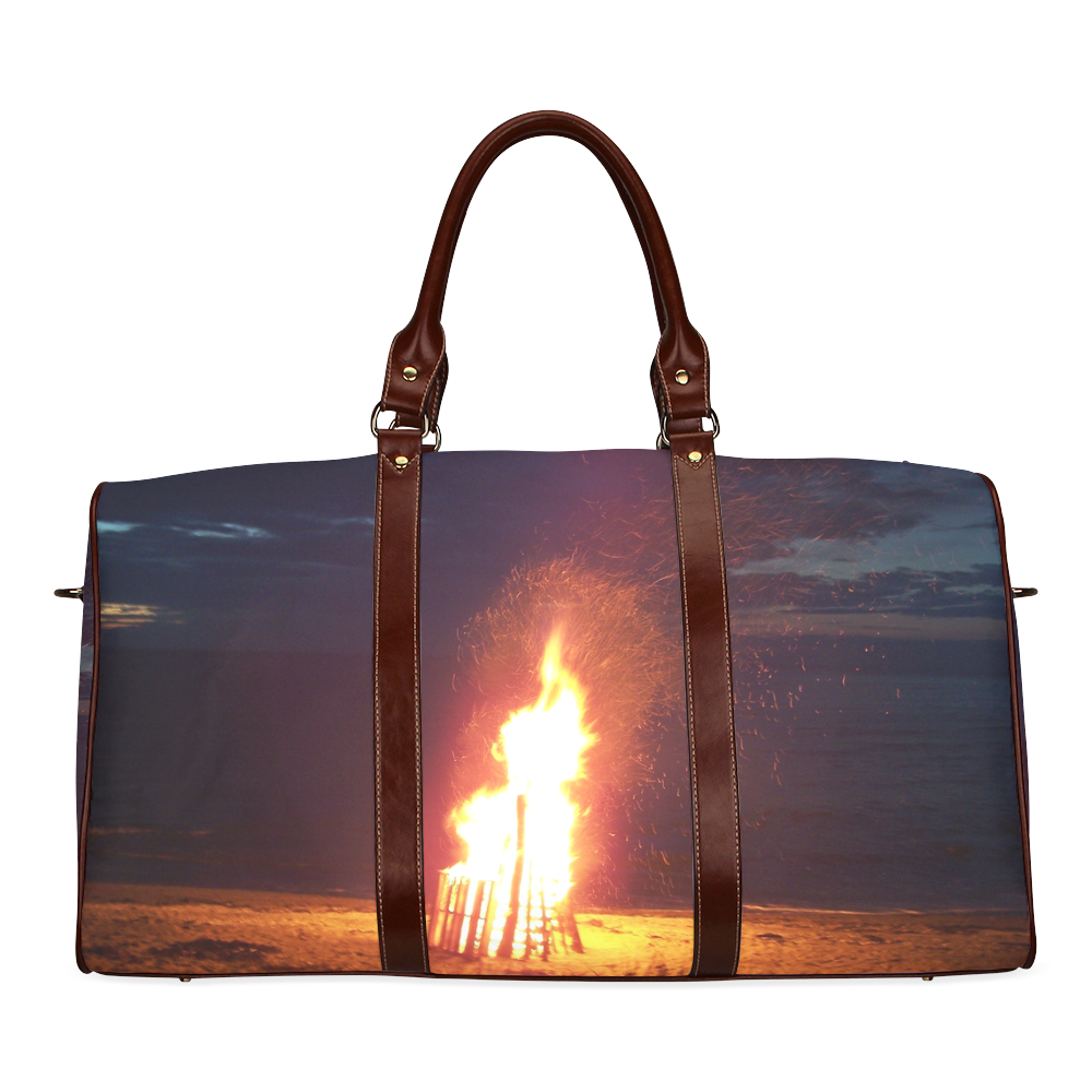 Beach Bonfire Blazing Waterproof Travel Bag/Small (Model 1639)