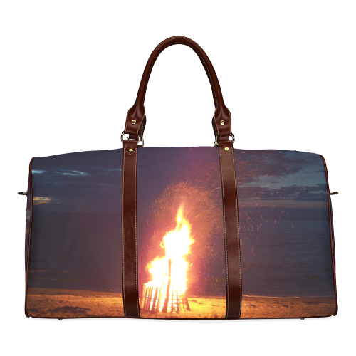 Beach Bonfire Blazing Waterproof Travel Bag/Small (Model 1639)