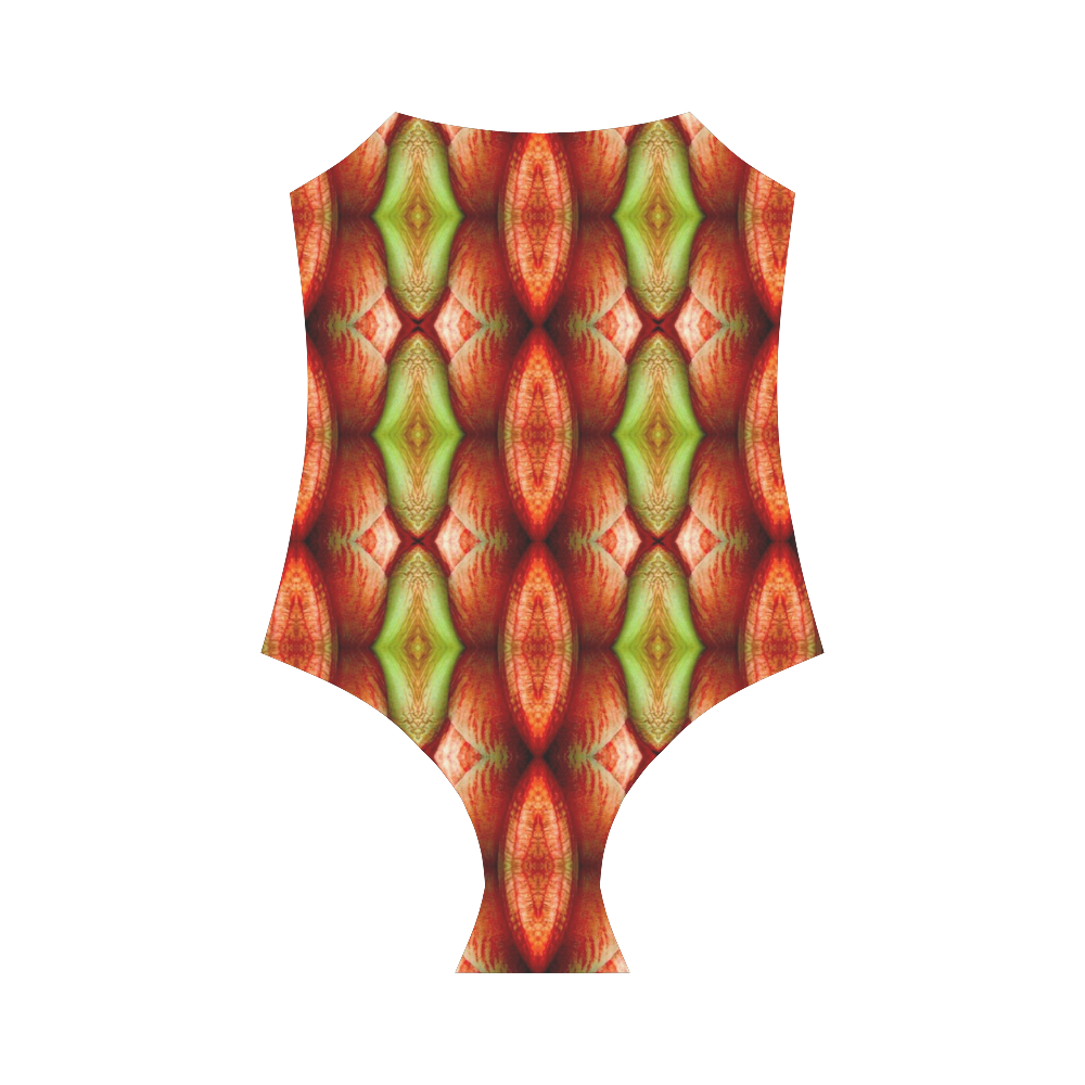 Melons Pattern Abstract Strap Swimsuit ( Model S05)