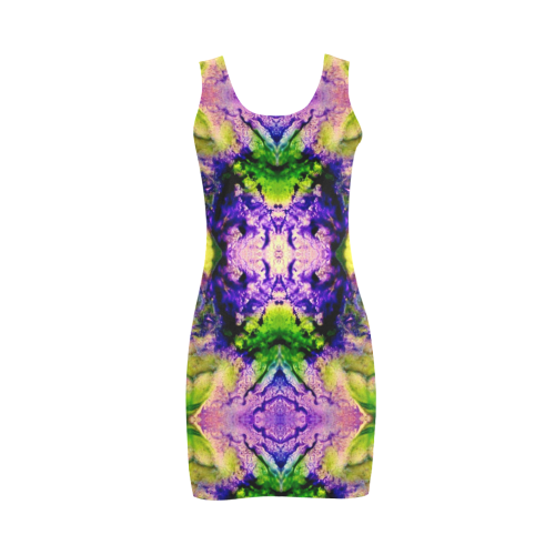 Green,Purple Yellow ,Goa Pattern Medea Vest Dress (Model D06)