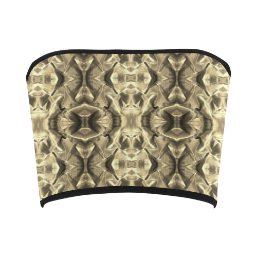 Gold Fabric Pattern Design Bandeau Top