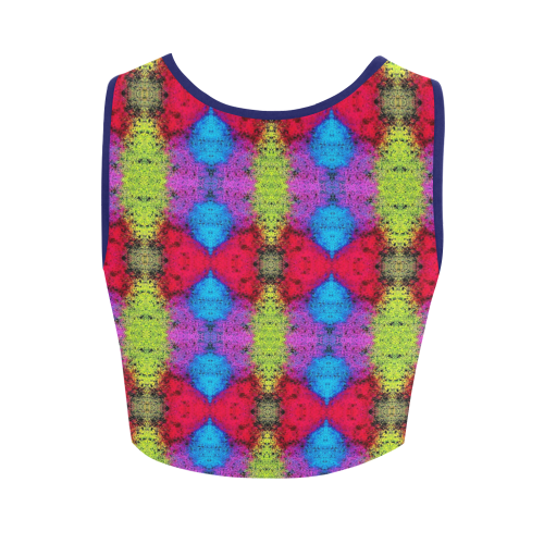 Colorful Painting Goa Pattern Women's Crop Top (Model T42)