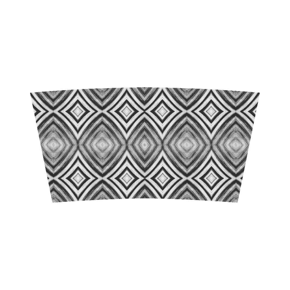 black and white diamond pattern Bandeau Top