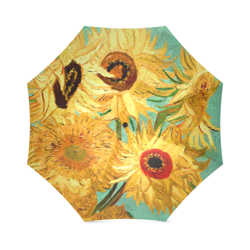 Van Gogh Sunflowers Floral Foldable Umbrella (Model U01)