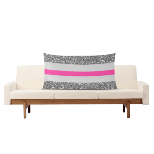 Shine Pink Rectangle Pillow Case 20"x36"(Twin Sides)