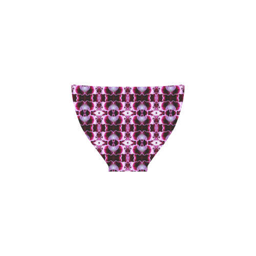 Purple White Flower Abstract Pattern Custom Bikini Swimsuit