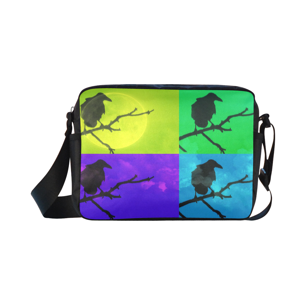 crow pop by Martina Webster Classic Cross-body Nylon Bags (Model 1632)