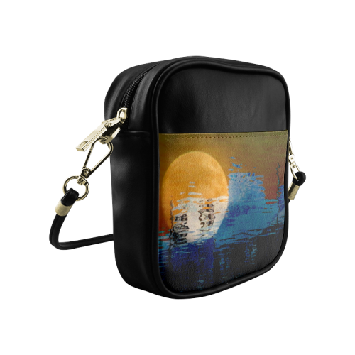 Abstract moon by Martina Webster Sling Bag (Model 1627)