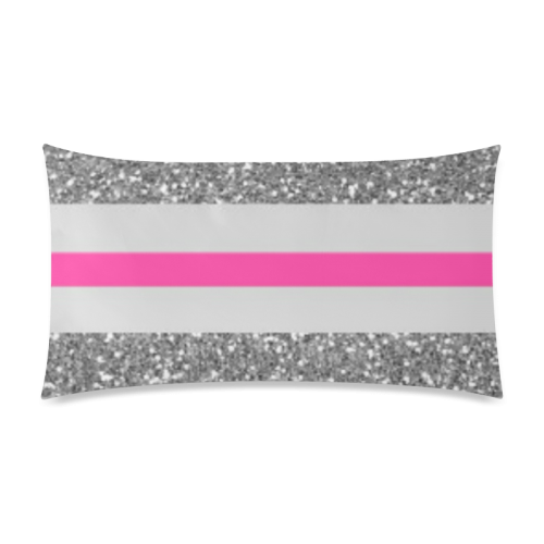 Shine Pink Rectangle Pillow Case 20"x36"(Twin Sides)