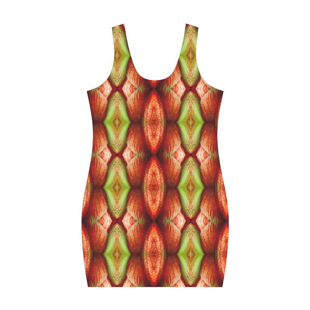 Melons Pattern Abstract Medea Vest Dress (Model D06)