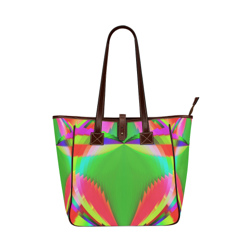 Colorful Abstract Butterfly with Flower Classic Tote Bag (Model 1644)