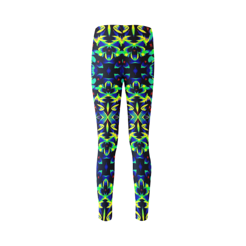 Cool Green Blue Yellow Design Cassandra Women's Leggings (Model L01)