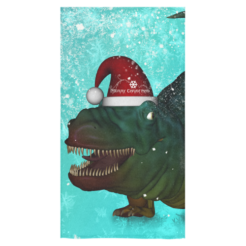 Christmas time, funny dinosaur Bath Towel 30"x56"