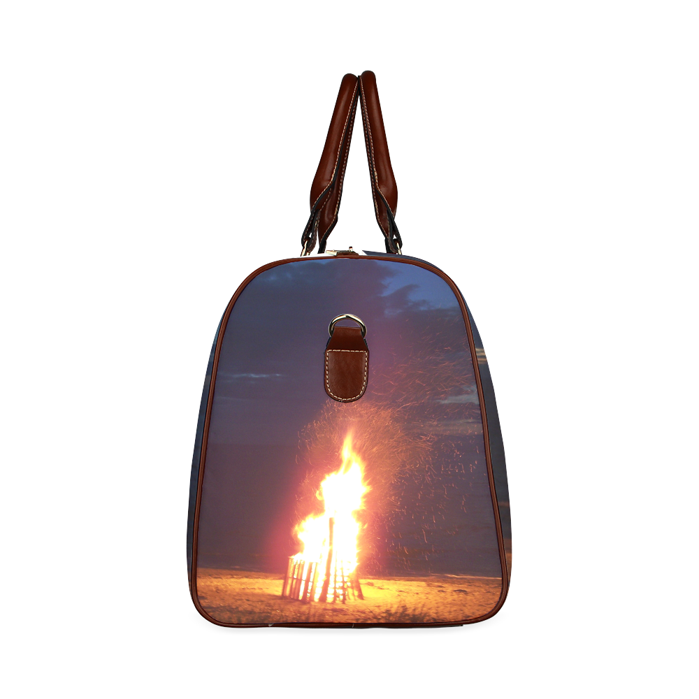 Beach Bonfire Blazing Waterproof Travel Bag/Small (Model 1639)